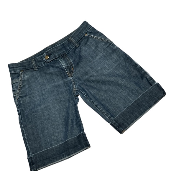 Citizens Of Humanity Pants - Citizens Of Humanity Dark Blue Denim Bermuda Shorts